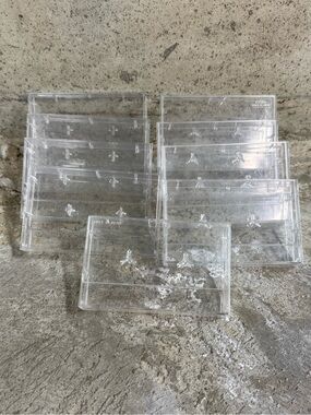 Vintage Sony TDK Cassette Tape Cases Lot of 9 Empty Clear Japan
